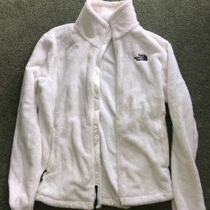 White North Face Zip-Up Fleece Jacket